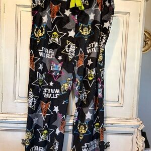Star Wars Men's Pajama Bottoms - Black with Multicolor Star Designs